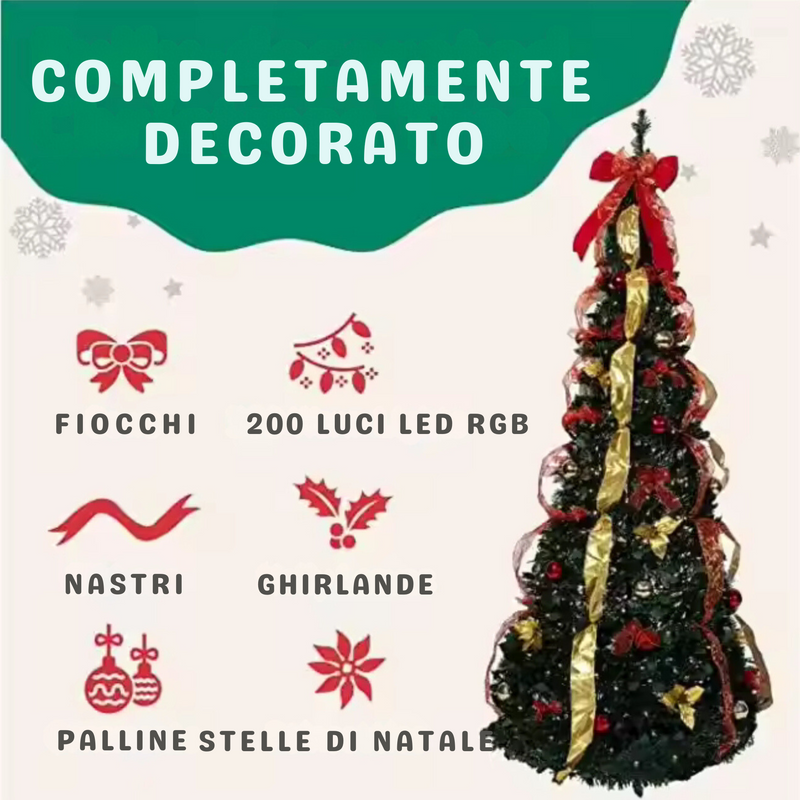 QUICKXMAS™| ALBERO DI NATALE TELESCOPICO